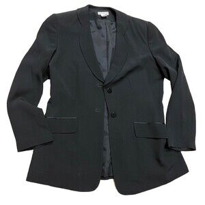 Ann Taylor Women’s Black Long Two Button Business Career Blazer Size 12